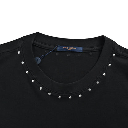 Louis Vuitton 26ss rivet letter logo short sleeves