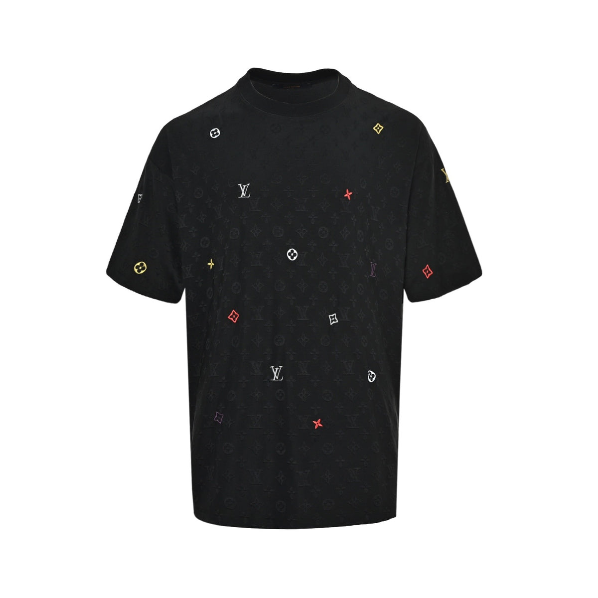 Louis Vuitton 26ss all-over printed presbyopia clover embroidered short sleeves