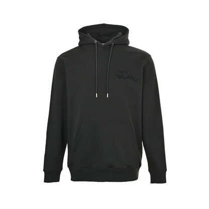 Dior signature embroidered hooded sweatshirt