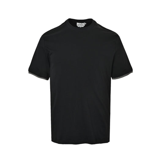 HERMES/Hermès saddle double-layer cuff short sleeves