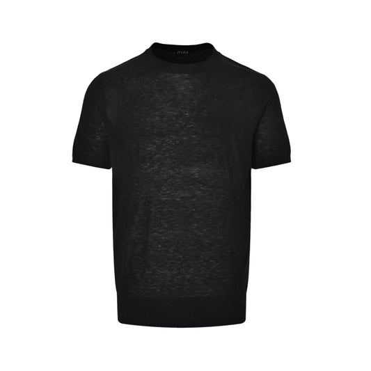 ZEGNA solid color wool knitted short sleeves