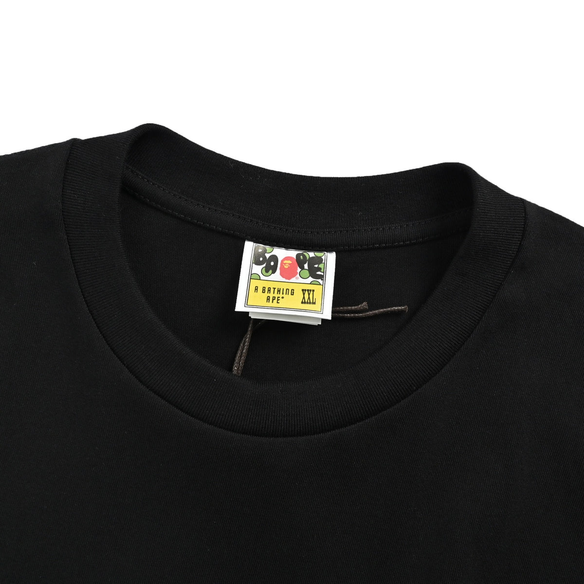 BAPE 26ss spliced ​​camouflage great ape head letter print short sleeves