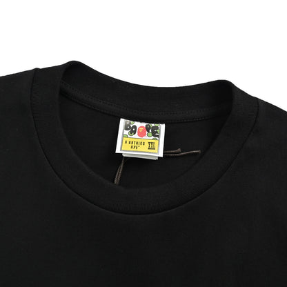 BAPE 26ss spliced ​​camouflage great ape head letter print short sleeves