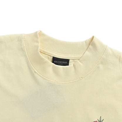 Balenciaga/Balanciaga 1917 rose limited print short sleeves