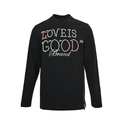Good Brand 25Fw Macaron Color Pearl Porcelain Letters Long Sleeve T-Shirt