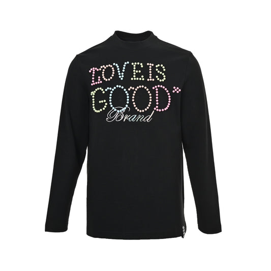 Good Brand 25Fw Macaron Color Pearl Porcelain Letters Long Sleeve T-Shirt