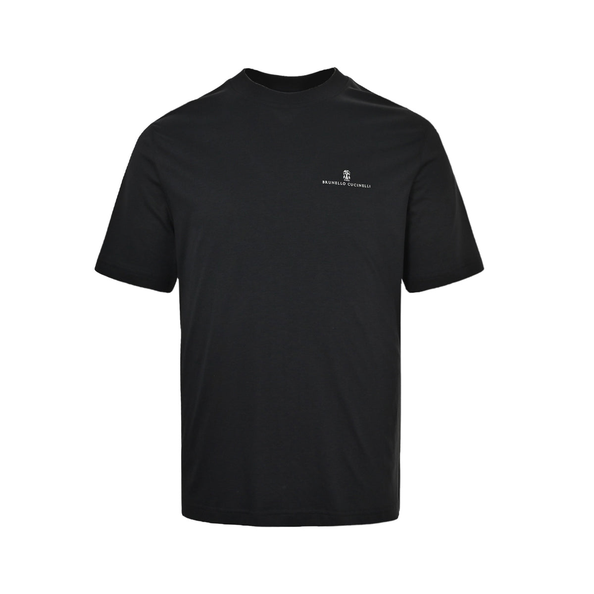 BRUNELLO CUCINELEI/BC Tencel cotton short-sleeved letter logo on left chest