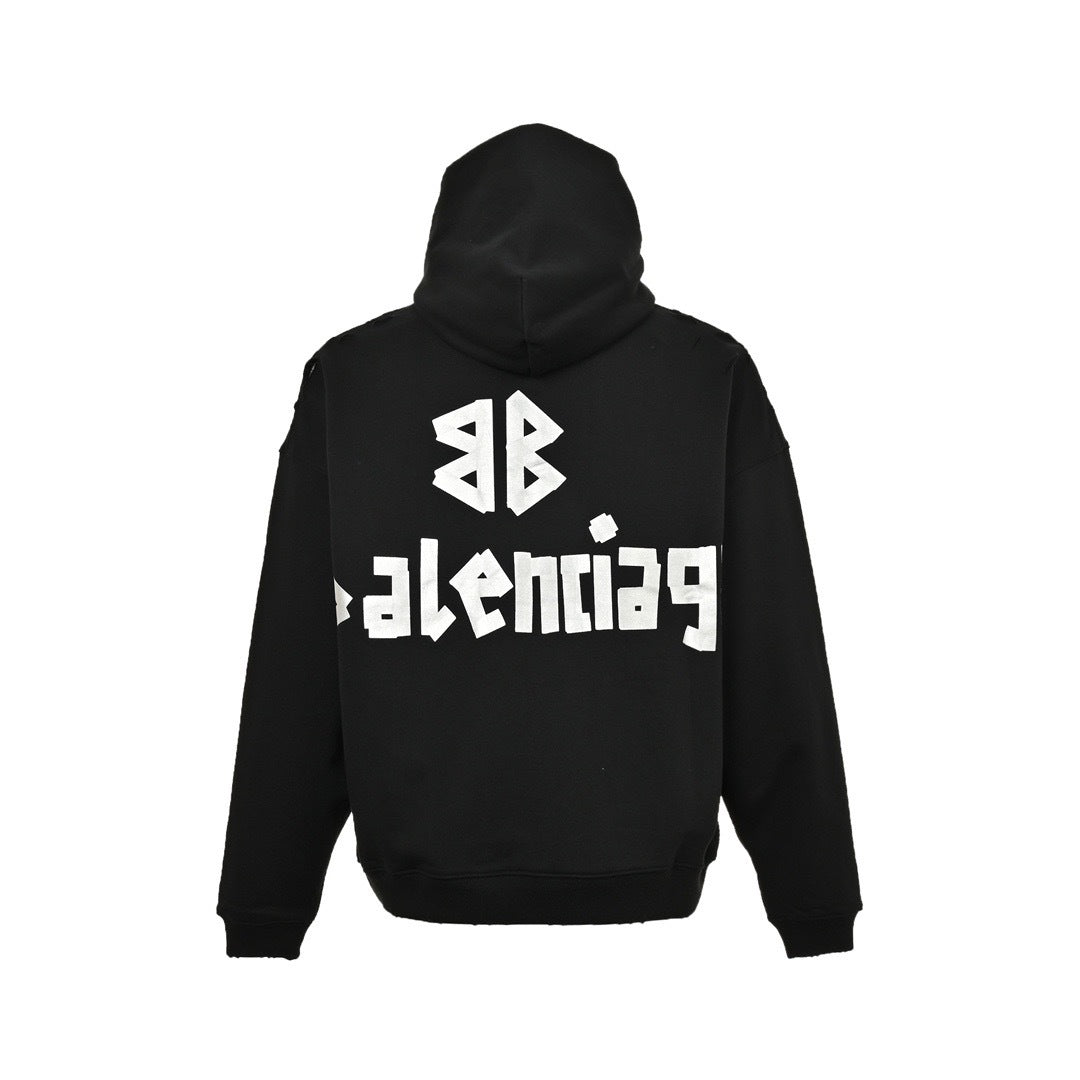 Balenciaga/Balanciaga 24Fw masking tape hooded sweatshirt