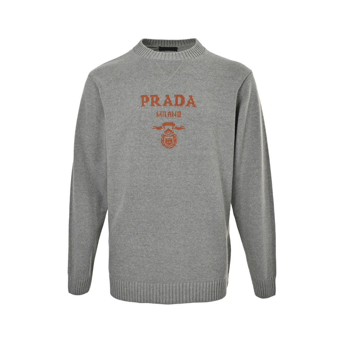 Prada classic logo jacquard crew neck sweater