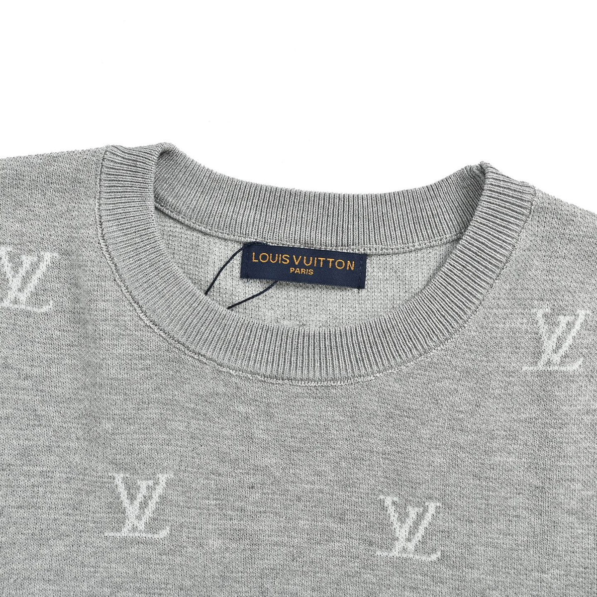 Louis Vuitton all-over printed old flower jacquard knitted short sleeves