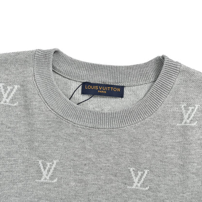 Louis Vuitton all-over printed old flower jacquard knitted short sleeves