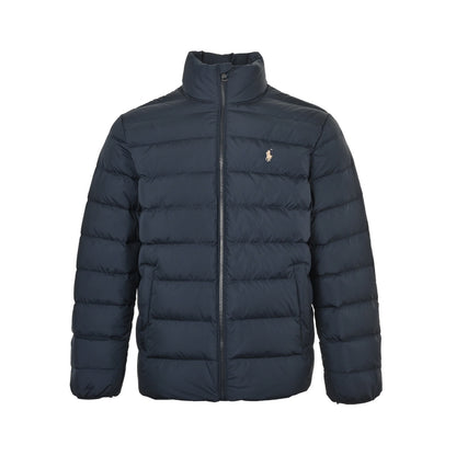 Ralph Lauren embroidered logo rib down jacket