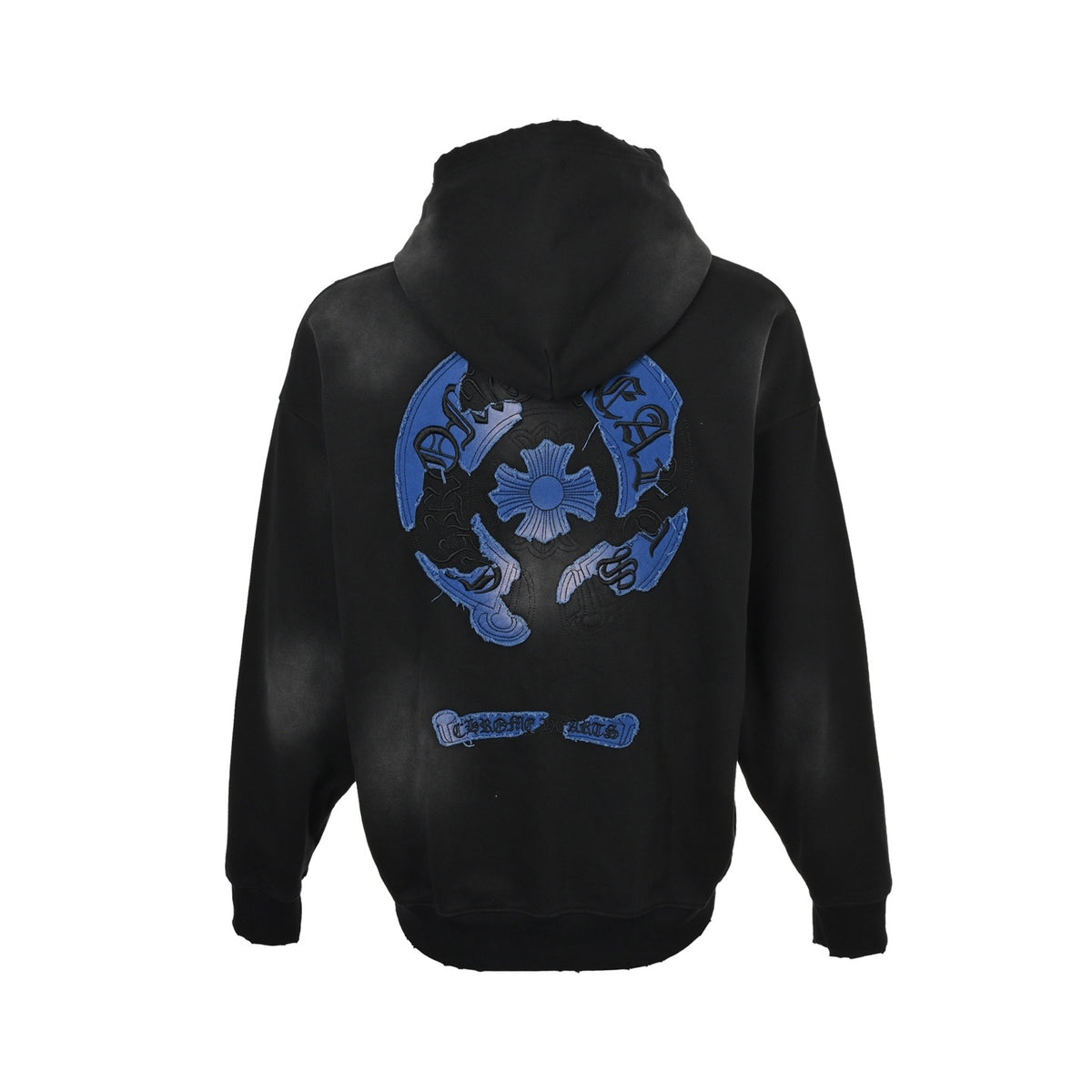 Chrome Hearts/Chrome Heart Heavy Horseshoe Sanskrit Denim Patch Embroidered Hooded Sweatshirt