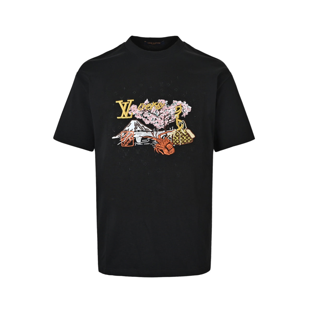 Louis Vuitton cultural landscape elements embroidered short sleeves