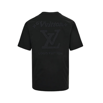 Louis Vuitton 26ss woven letter embroidered short sleeves