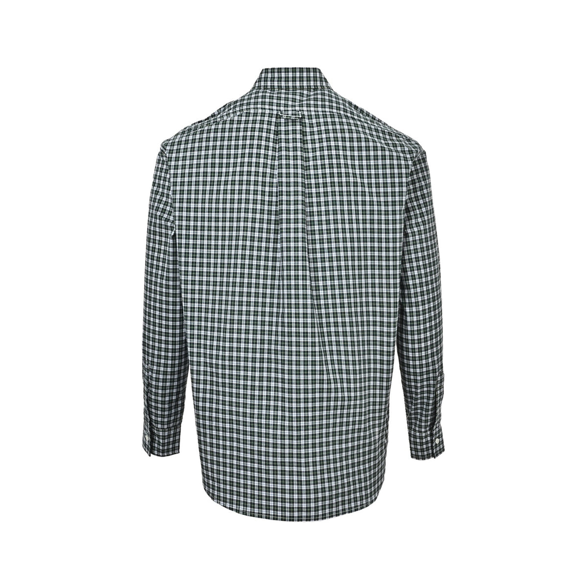 Celine Arc de Triomphe small label green plaid long-sleeved shirt