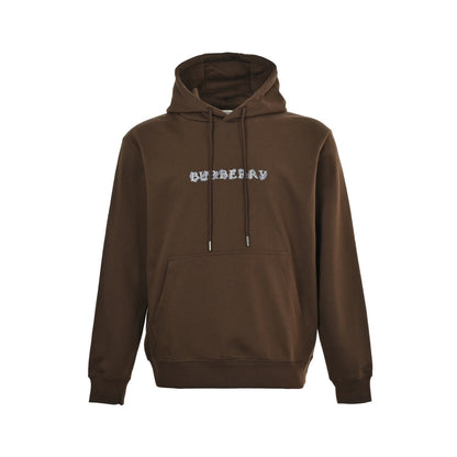 Burberry 25Fw chest letter print hooded sweatshirt