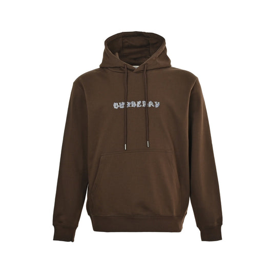 Burberry 25Fw chest letter print hooded sweatshirt