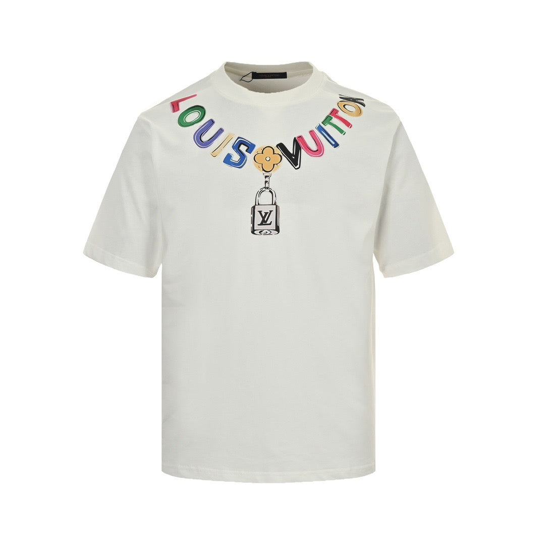 Louis Vuitton 24ss color necklace pendant short sleeves