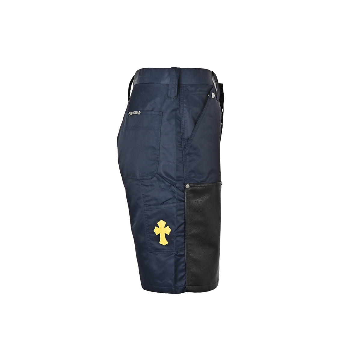Chrome Hearts/Chrome Heart 24Fw patchwork leather logging shorts