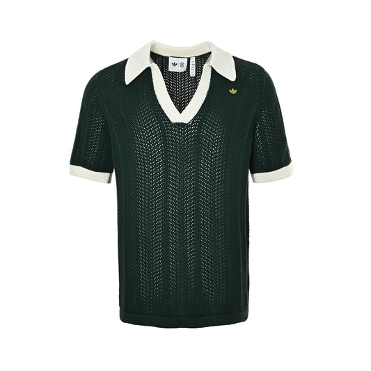 Adidas Clover hollow V-neck Polo short sleeves
