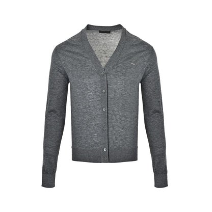 Prada small label wool embroidered thin cardigan