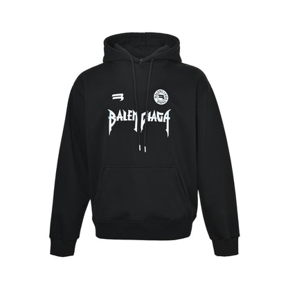 Balenciaga/Balanciaga 25Fw Gothic letter print hooded sweatshirt