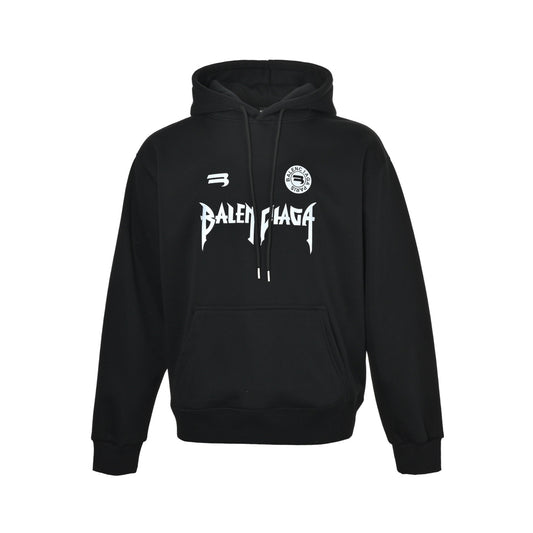 Balenciaga/Balanciaga 25Fw Gothic letter print hooded sweatshirt