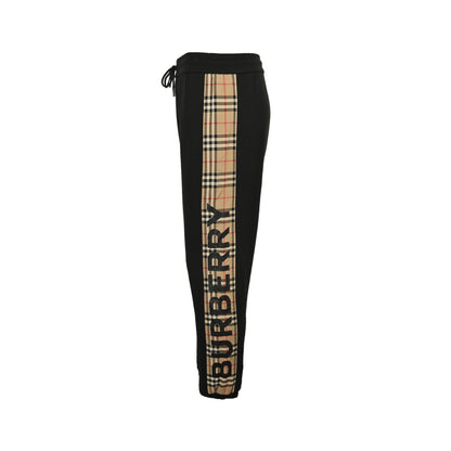 Burberry side taped logo letter plaid trousers