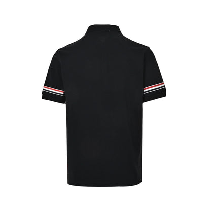 ThomBrowne/Thom Brown double-sleeved webbing Polo short sleeves