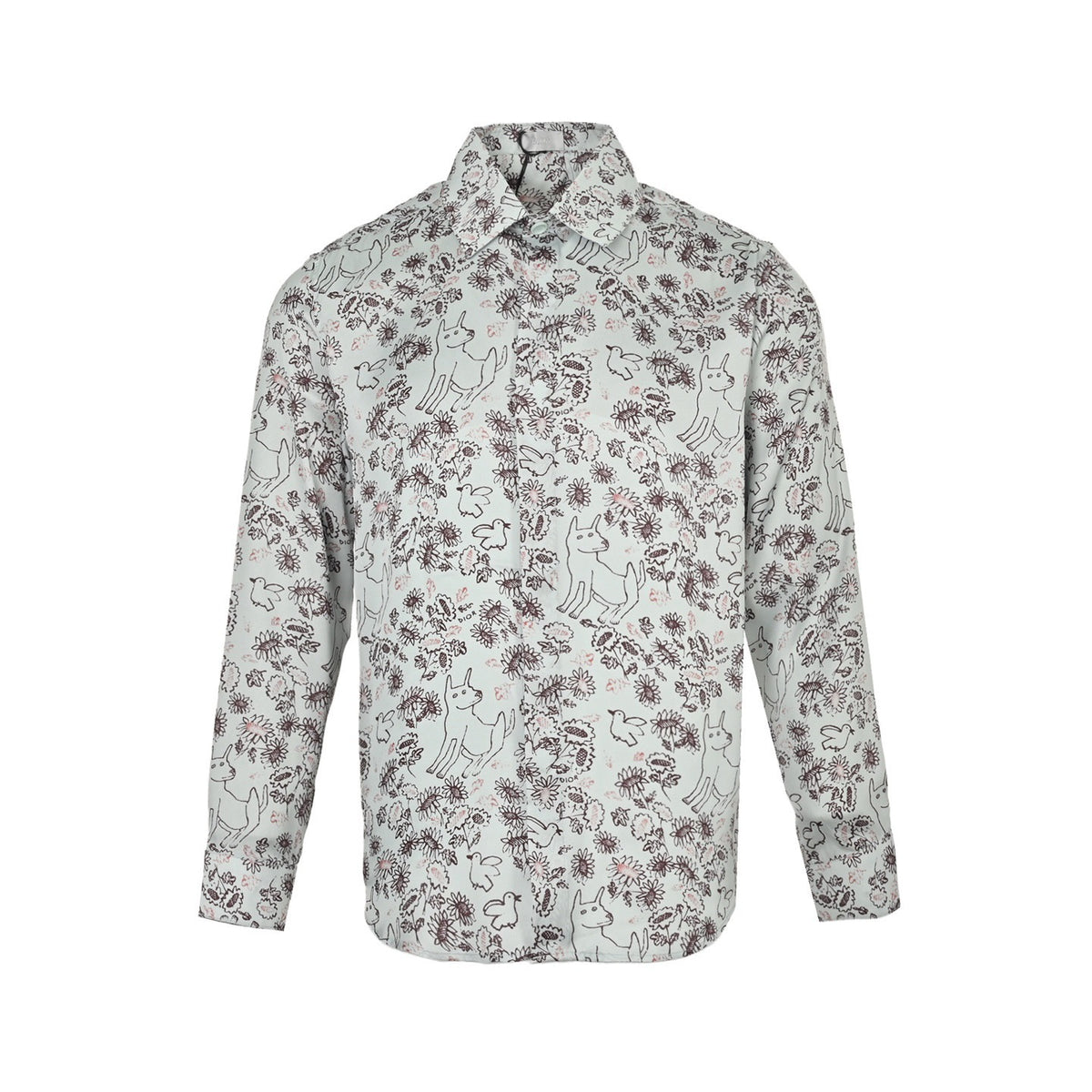 Dior 25ss flower and bird print shirt