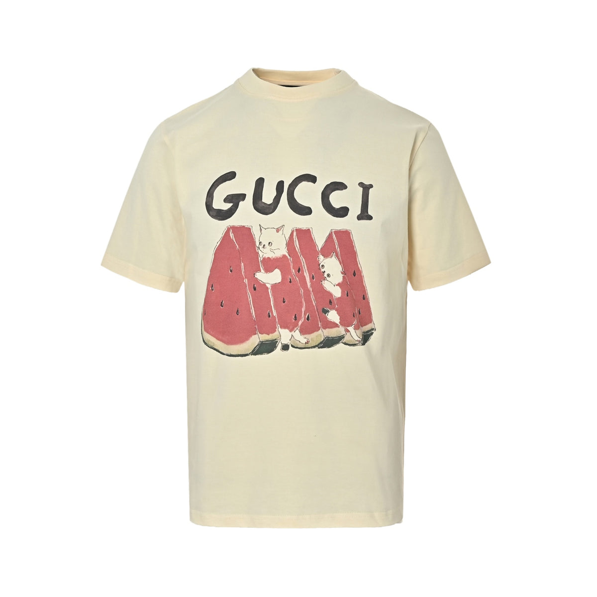 Gucci cat watermelon print short sleeves