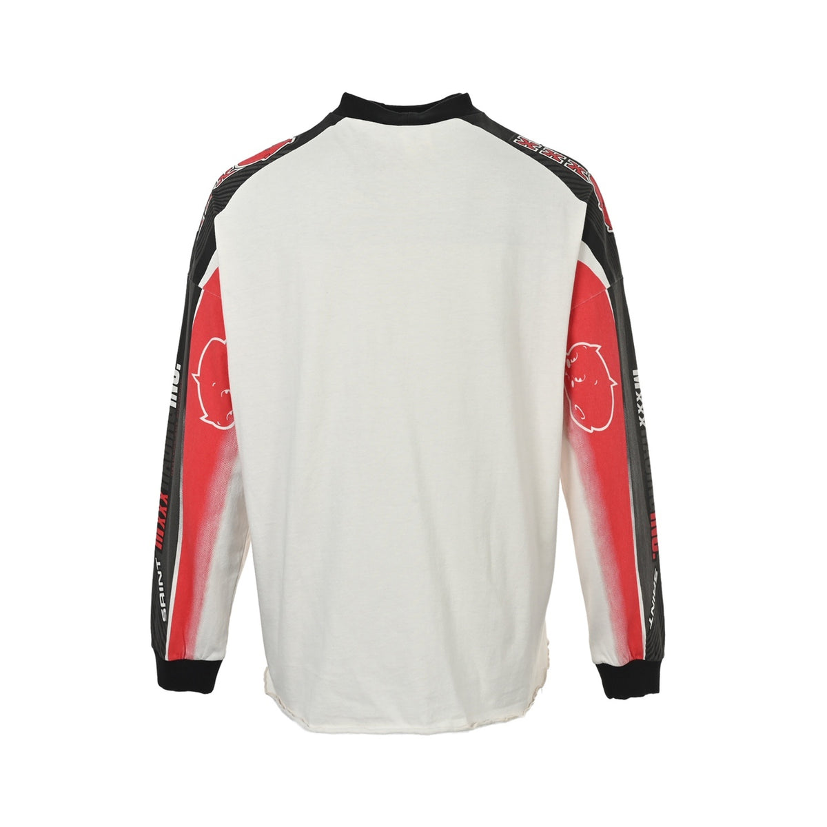 SAINT MICHAEL 25Fw little devil angel racing print long sleeves