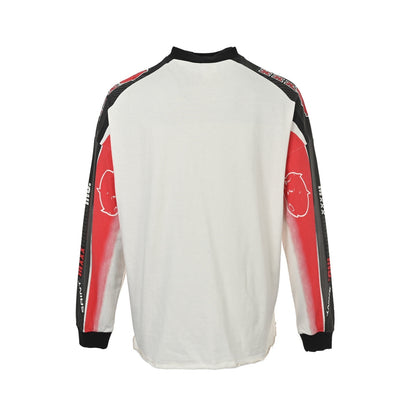 SAINT MICHAEL 25Fw little devil angel racing print long sleeves