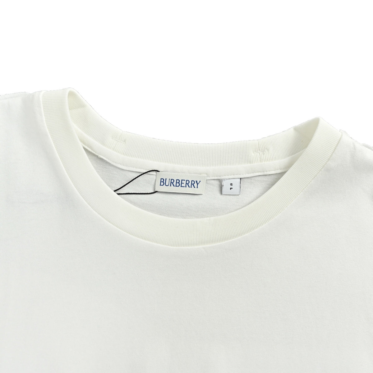 Burberry cuffs webbing printed round neck short sleeves