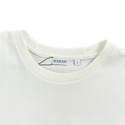Burberry cuffs webbing printed round neck short sleeves