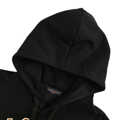 Louis Vuitton 25Fw towel patch letter logo hooded sweatshirt
