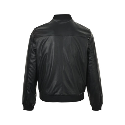Prada 25Fw triangle logo reversible leather nylon jacket