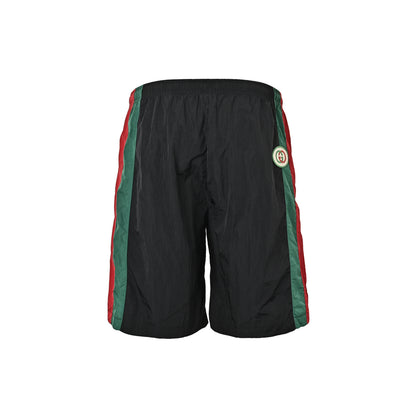 Gucci 25ss side red and green webbing beach shorts