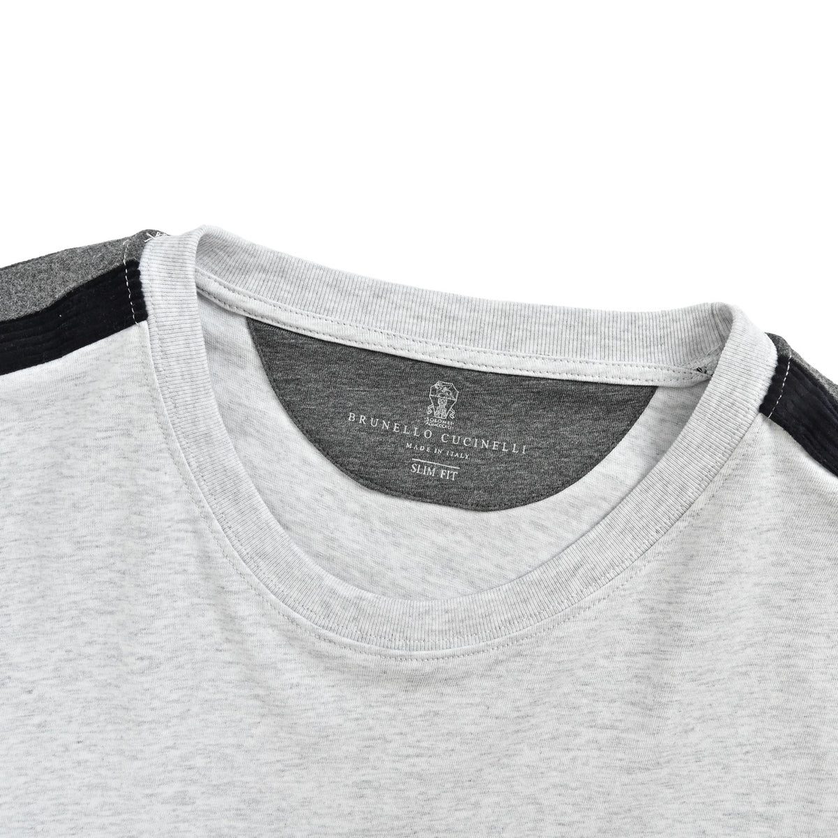 BRUNELLO CUCINELLI BC Contrast color shoulder short sleeves