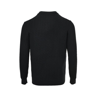 Loewe/Luo Yiwei 25Fw terry patch logo cable neck sweater