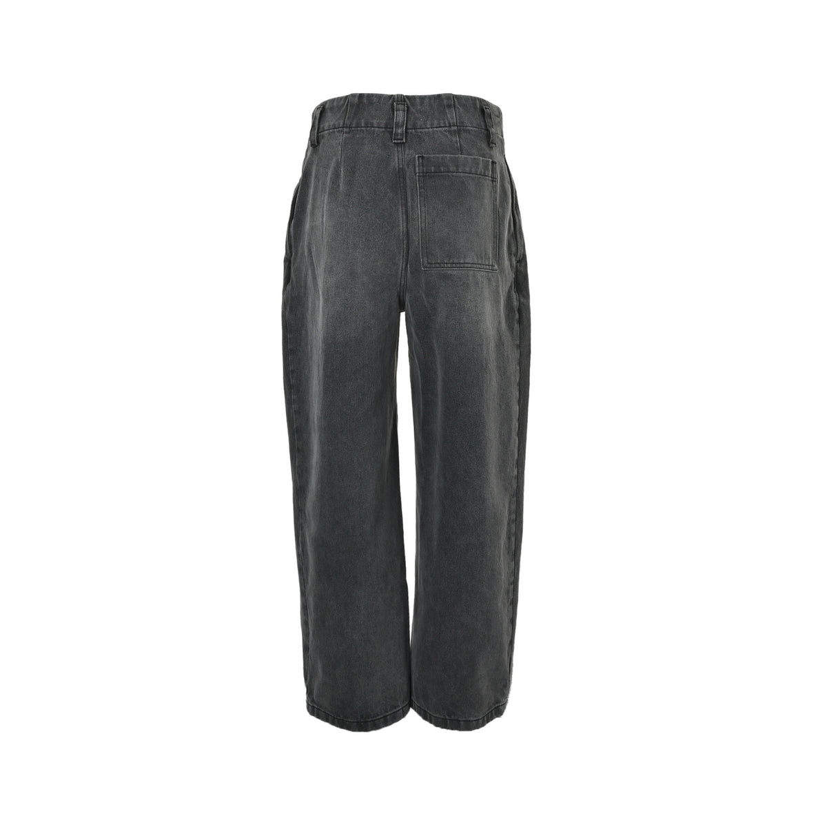 Loewe/Luoyiwei leather patch scimitar jeans
