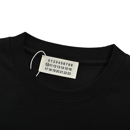 Maison Margiela/Margiela 25ss splash-ink letter printed short sleeves