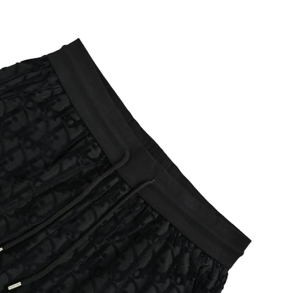 Dior 26ss flocked all-over printed old flower jacquard shorts