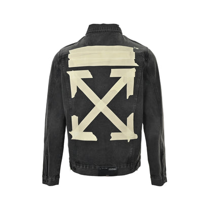 OFF WHITE C/O VIRGIL 20Fw yellow rubber arrow print denim jacket