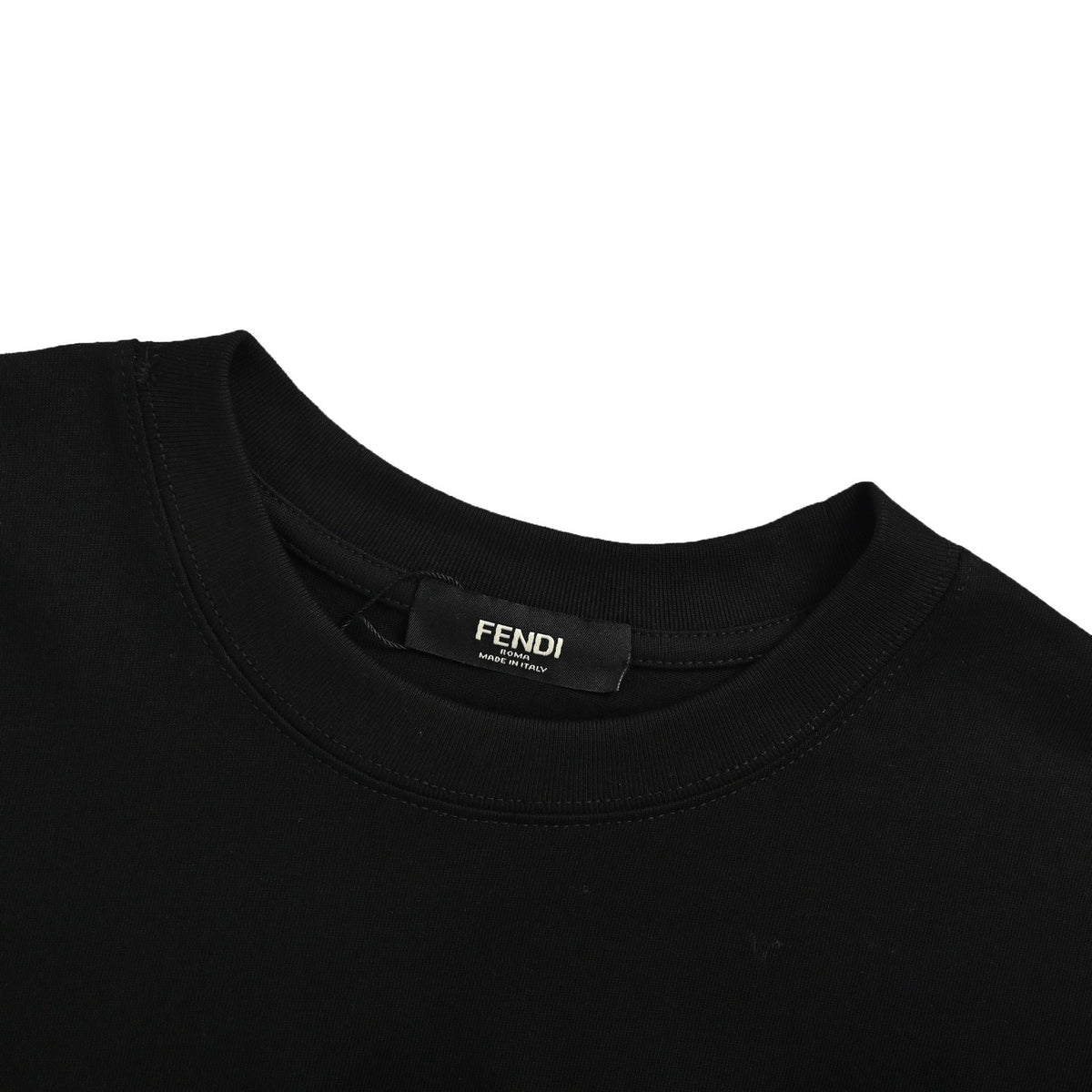 Fendi 25ss little monster eyes FF leather brand pocket short sleeves