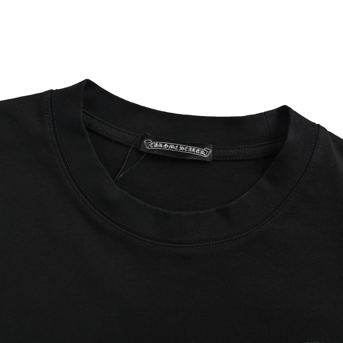 Chrome Hearts/Chrome Heart Dark Pattern Sanskrit Scroll Embroidered Short Sleeves