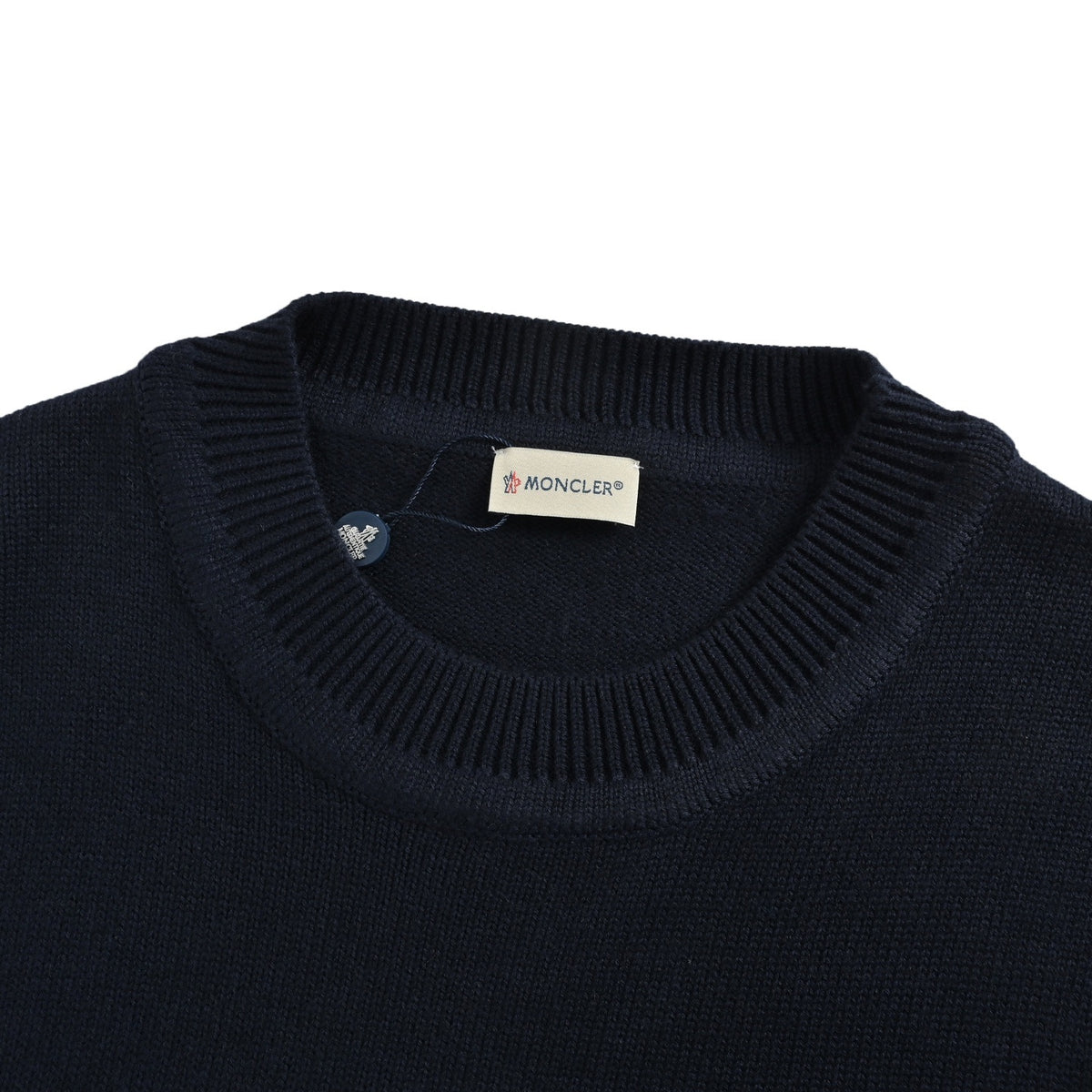 Moncler/Mask terry towel embroidered crew neck sweater