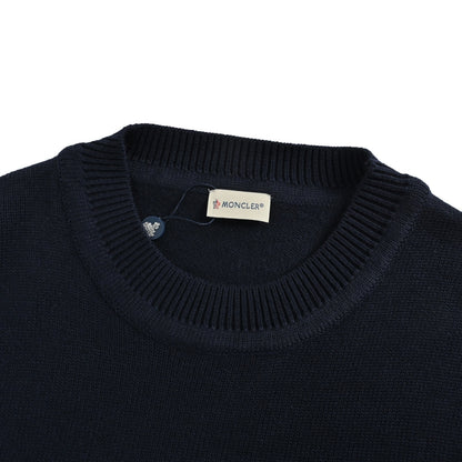Moncler/Mask terry towel embroidered crew neck sweater