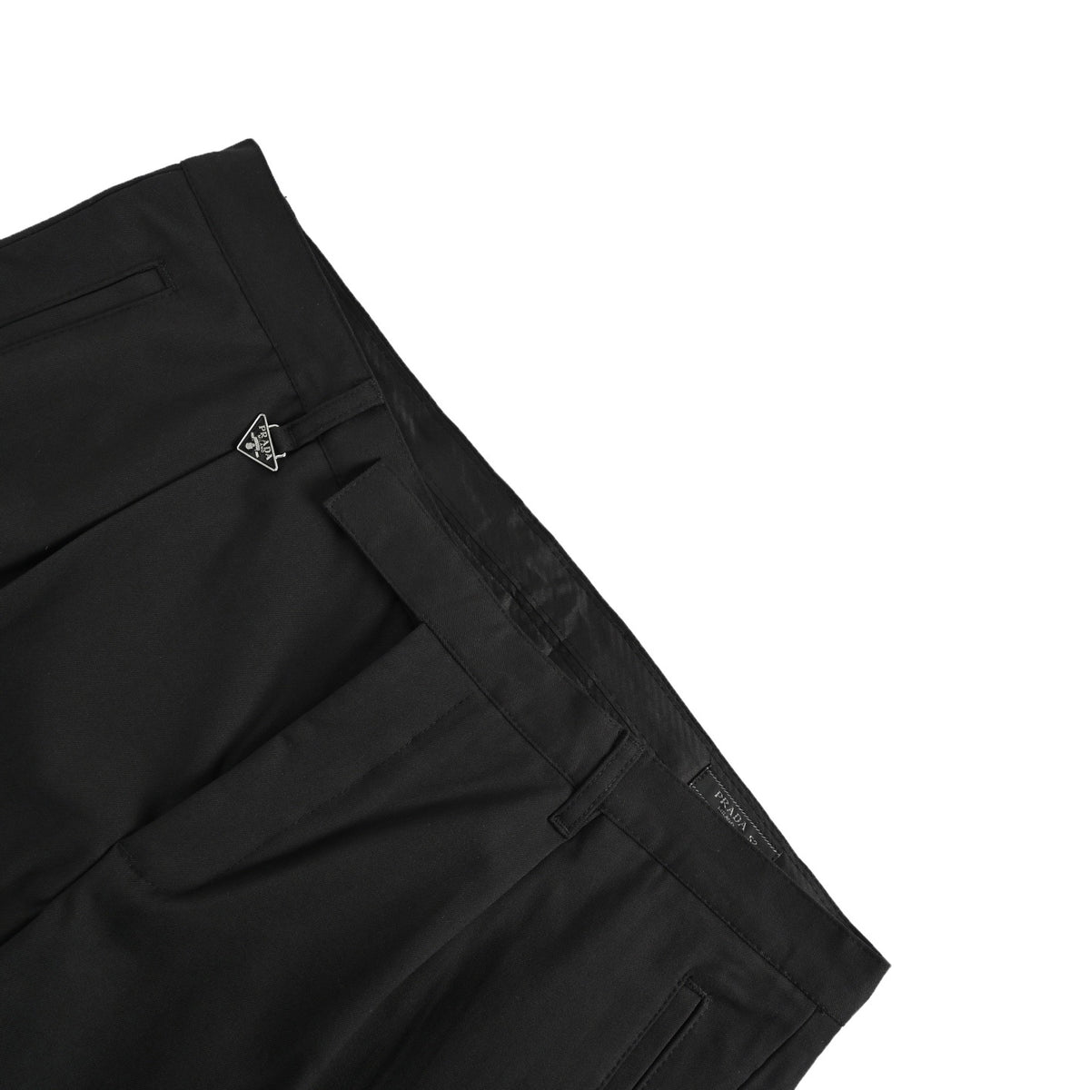 Prada triangle zipper casual suit casual trousers